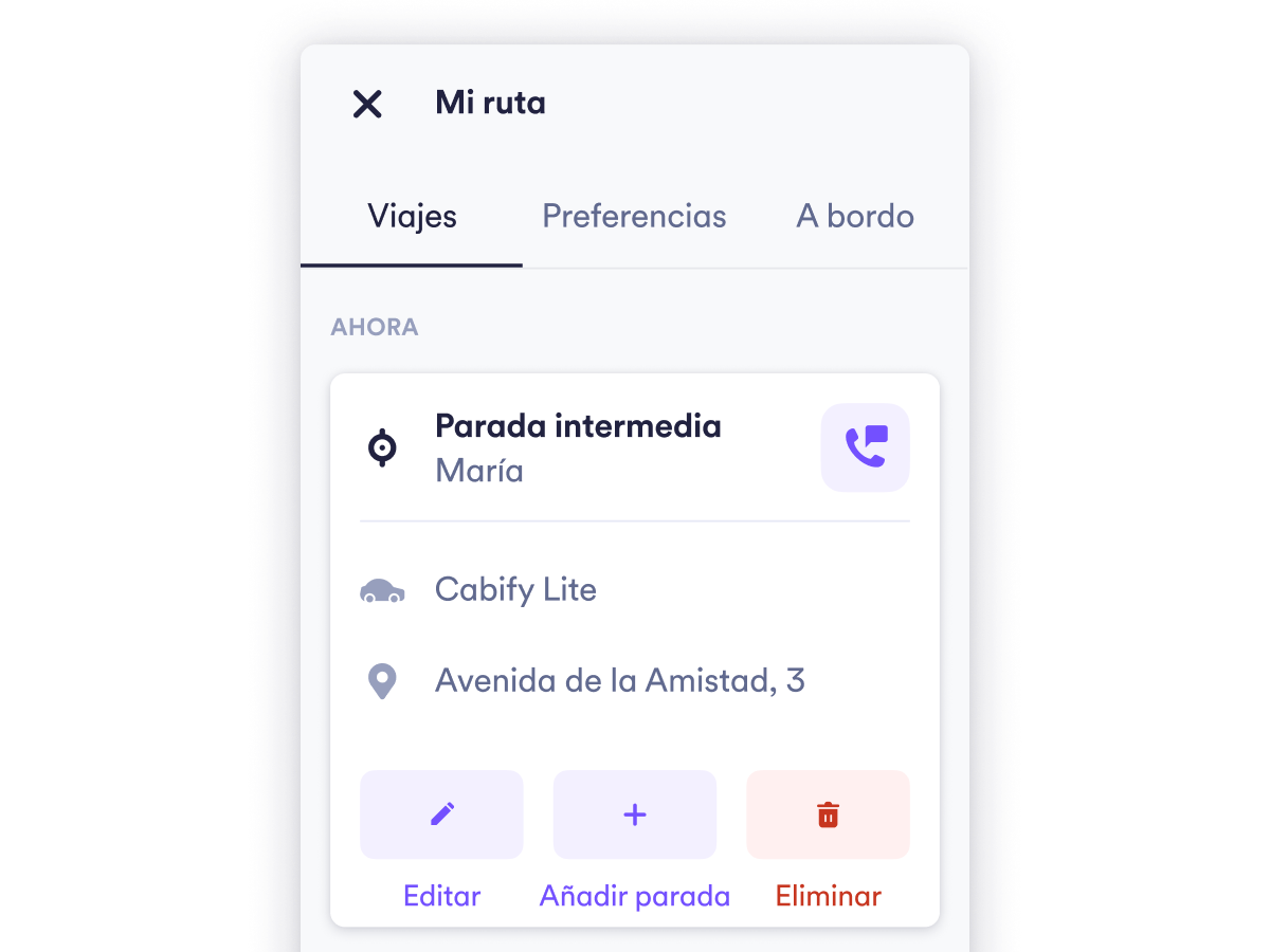 ¿Cómo funcionan las paradas en la app?