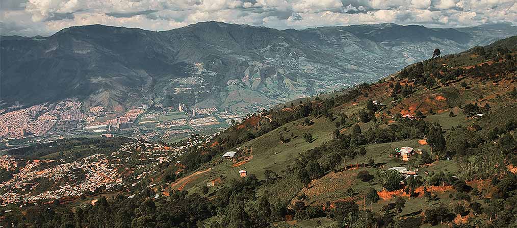 Vista aérea de Medellín